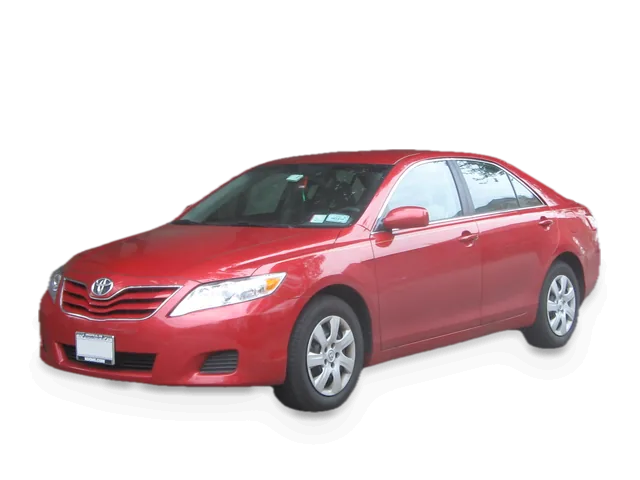 Red 2010 Toyota Camry sedan
