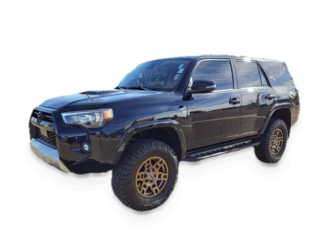 Black Toyota 4Runner TRD Off-Road with bronze wheels