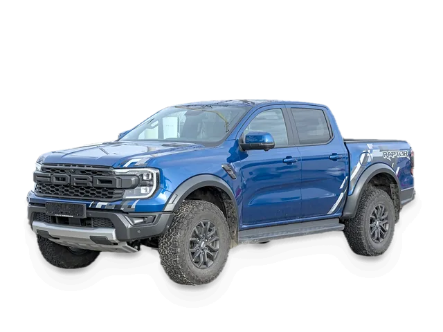 Blue Ford Ranger Raptor pickup