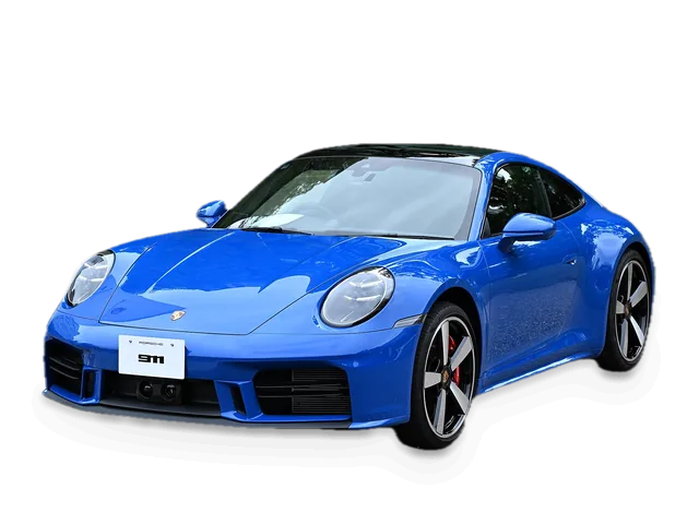 Blue Porsche 911 Carrera S coupe
